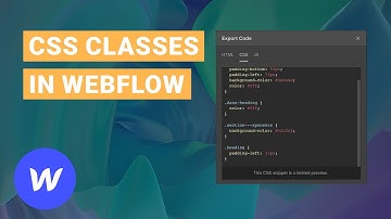 How to Create CSS Classes in Webflow