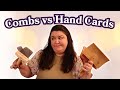 How to use wool combs and hand cards  plus a yarn comparison