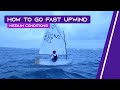 Optimist sailing  how to go fast upwind  medium conditions