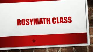 RosyMath Operation Research