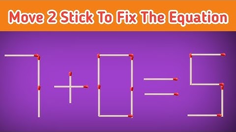 To Correct the Incorrect Equality You Need to Move Match | Matchstick Puzzle | Quiz
