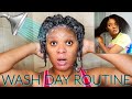 FULL WASH DAY ROUTINE + TAKING OUT MY 3 MONTHS OLD BOX BRAIDS | OMABELLETV