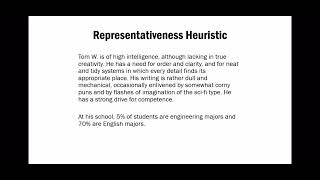 Representativeness Heuristic