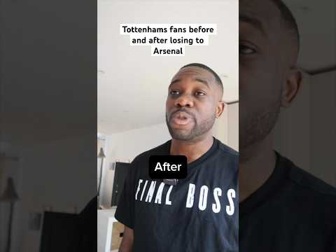 Tottenham Fans before and after losing to Arsenal… #shorts