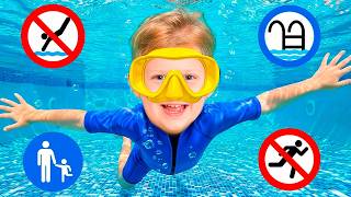 fun pool kids learning safety rules uncle