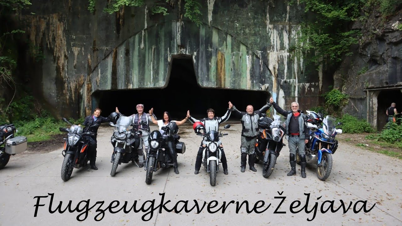 Motorradtour Bierbrunnen Zeleno zlato in Slowenien - Flugzeugkaverne Željava - Rijeka - Lokvica