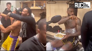 MoneyBagg Yo Turns Up With Lebron James In Locker Room After Lakers Win In Season Tournament