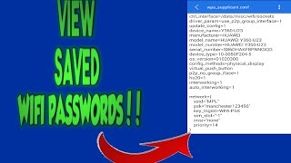 HOW TO VIEW SAVED WIFI PASSWORD!! ANDROID *ROOT NEEDED! screenshot 3