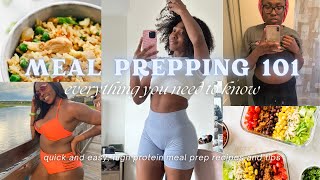 MEAL PREPPING FOR BEGINNERS | cook with me, EASY & budget-friendly high protein recipes, and tips!