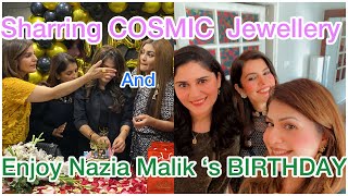 Kiran had her jewellery   Exhibition and Nazia had her Birthday and the day was quite hectic