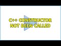 C++ Constructor not been called