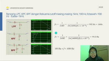 Rangkaian Pengkondisi Sinyal (LPH, HPF, BPF) Menggunakan Software Proteus 0