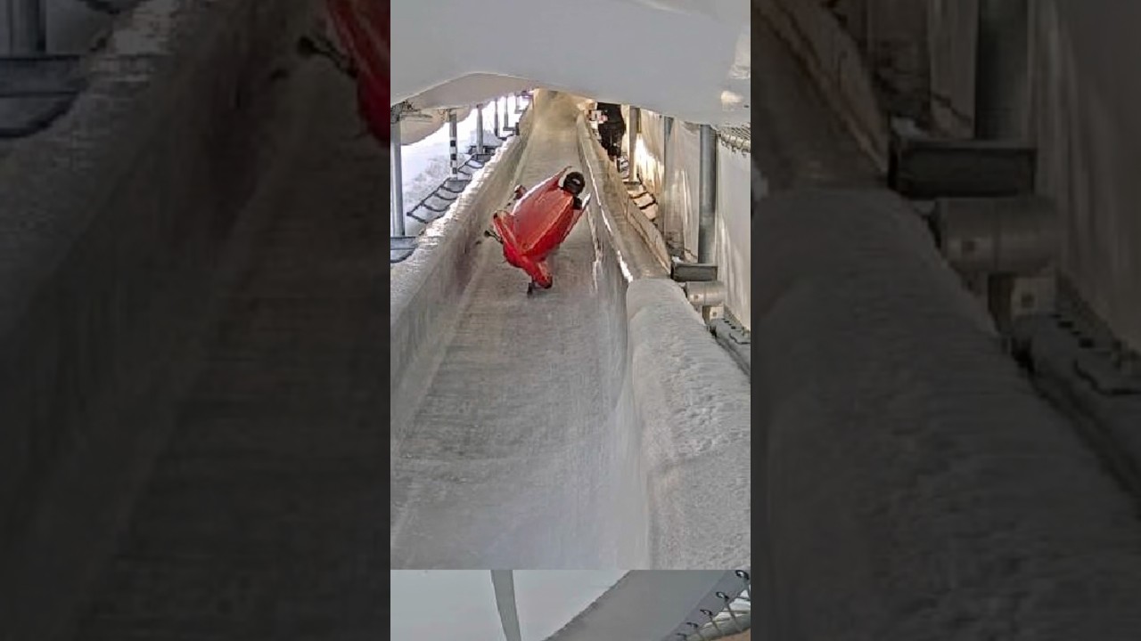 Brakeman try’s the pilot seat … 🫣 #bobsleigh #pilot