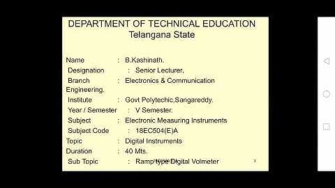 18EC504EMI WORKING OF RAMP TYPE DIGITAL VOLTMETER WITH BLOCK DIAGRAM