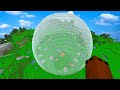 I put 100 Minecraft Players in a GIANT BUBBLE...