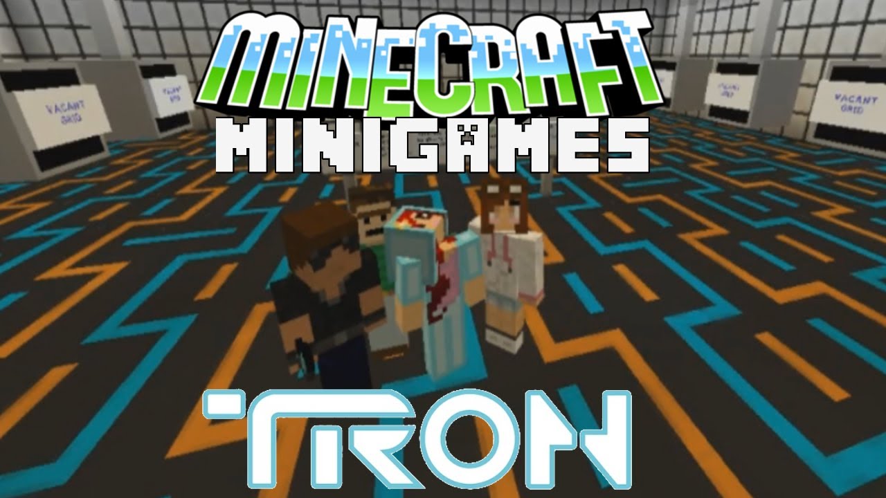 GET DEREZZED | Tron Light Bikes | MINECRAFT MINIGAMES! ft ...