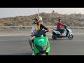 Sunday practice wheelie ays Telugu dio stunts