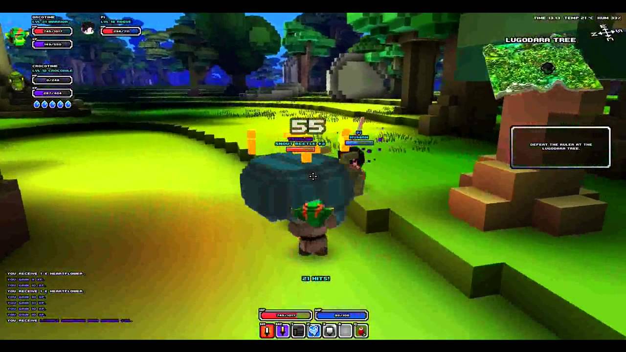 Cube World 14   No Potions Beetle Boss Skull Bull Ogre Fight