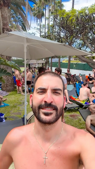 Enjoying Gay Pool Party At Maspalomas Gran Canaria 🏳️‍🌈 #gay #poolparty #maspalomas #gayman