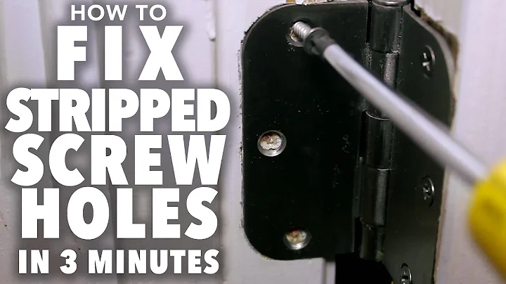 Fix Stripped Screw Holes - 3 MINUTE FIX! - DayDayNews