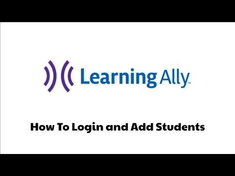 Learning Ally - Login and Add Students