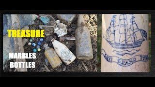 Antique Picking An Old Dump - Vintage Marbles - Bottle Digging - Treasure Hunting - ANTIQUES -