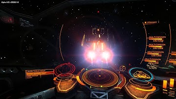Elite Dangerous, Alpha 4.03, strange behavior of gimbaled weapons on Cobra