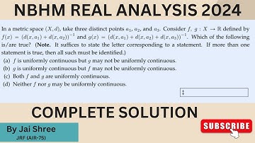 NBHM 2024 REAL ANALYSIS | REAL ANALYSIS SOLUTION | COMPLETE SOLUTION|