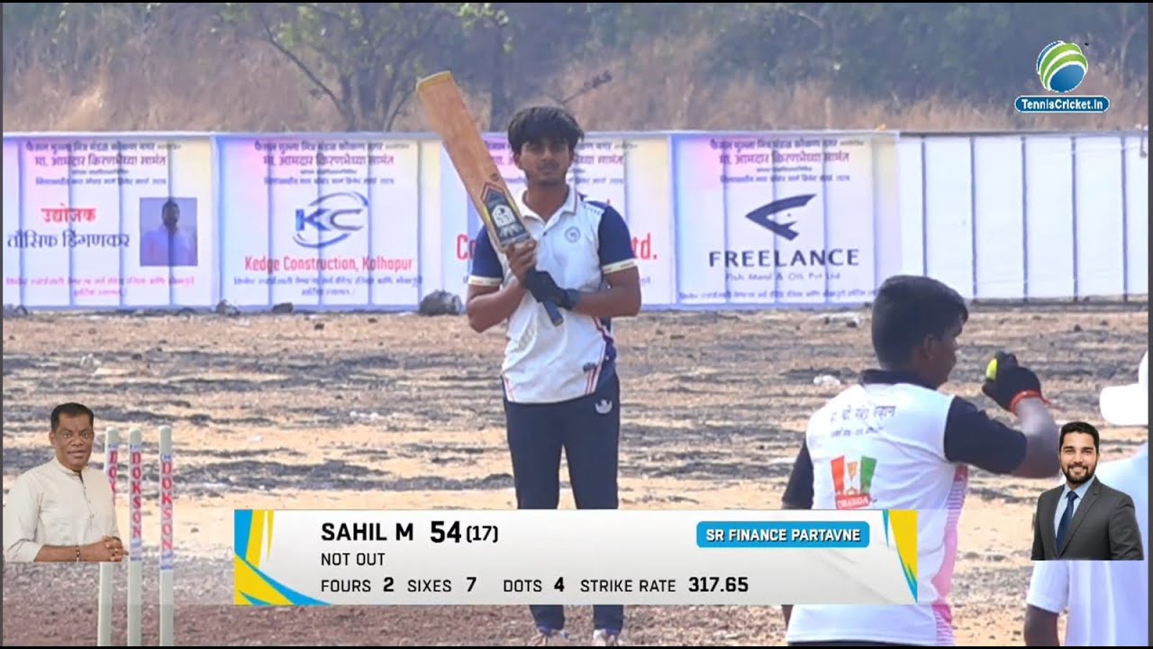 Sahil Madar || 66 Runs 19 Ball || Amdar Kiran Samant Overarm cricket ...