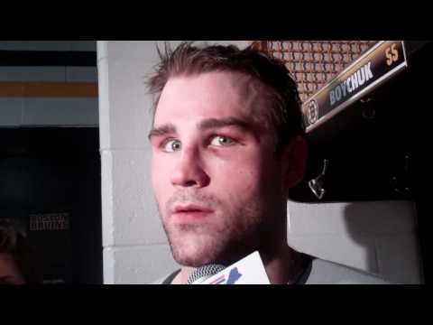 Mar 10 2011 Johnny Boychuk Bruins NHL Sabres.flv