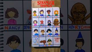 Stranger Things Characters Drawing With Names 😱 #strangerthings5 #trending #art #animeeart #aotedit
