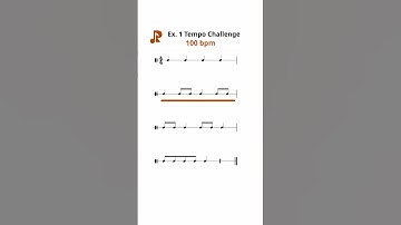 Rhythm Exercises Tempo Challenge 1 60 bpm 80 bpm 100 bpm 120 bpm 150 bpm #learnmusic #drums