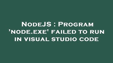 NodeJS : Program 