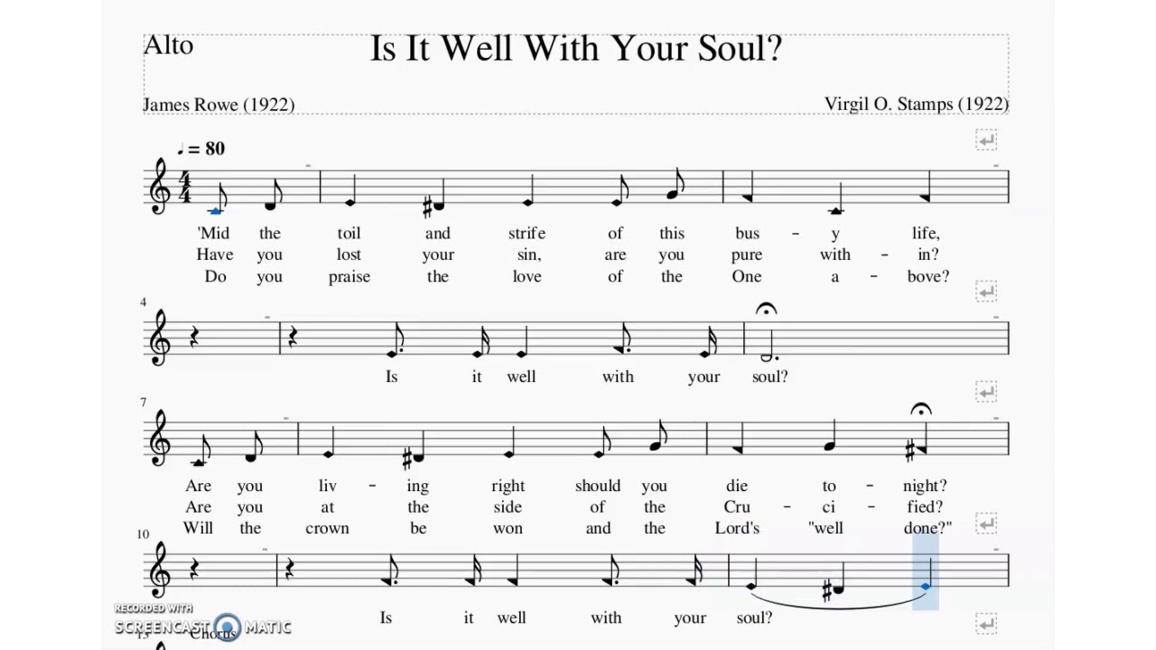 "Is It Well With Your Soul" Hymn Learning Tracks YouTube
