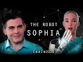 The most humanoid robot Sophia at CHAIN2020 conference