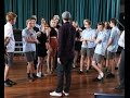 Newtown high school of the performing arts masterclass with justin timberlake