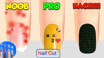 Noob VS  Pro VS Hacker VS God in Nail Cut - Gameplay Android, iOS - Kids TV Channel