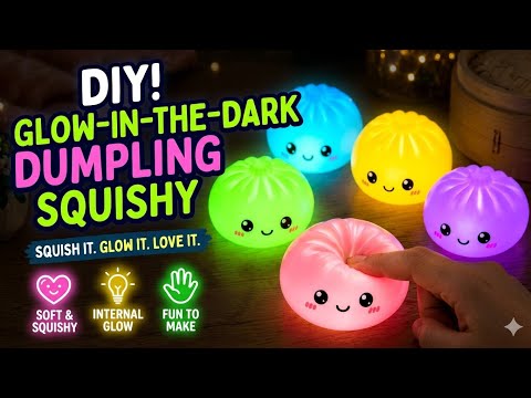 Testing the Viral Dumpling Squishy Trend! 🥟 How to make squishy at home / DIY Light Up Dumpling