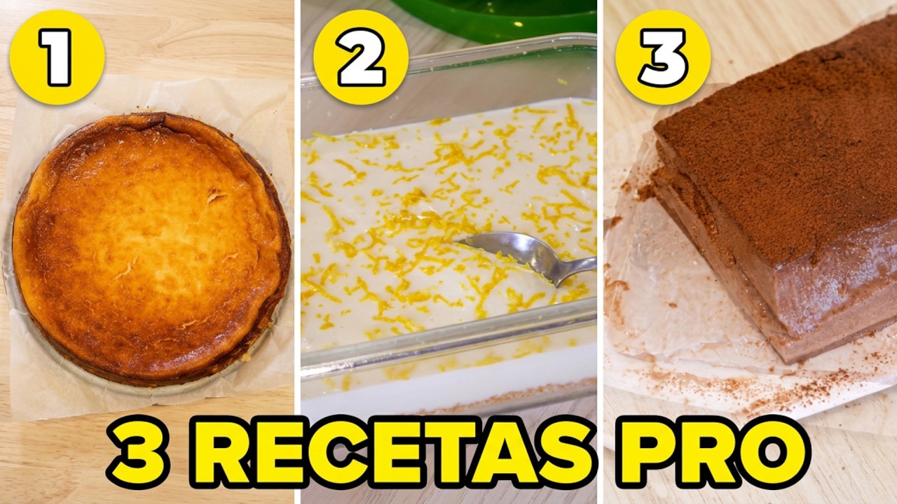 3 POSTRES que PARECEN de PASTELERÍA pero son CASEROS 😍