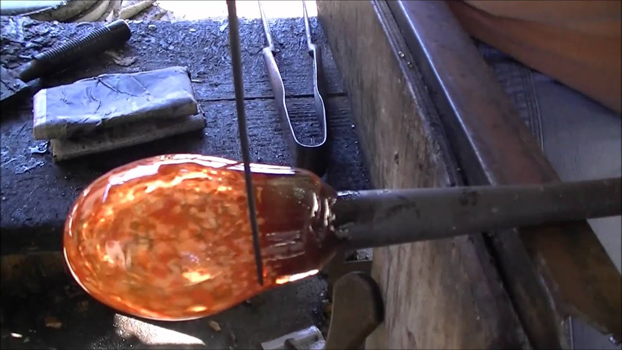 Glassblowing, Blowing a Glass Cup with Andy Cohn in Balboa Park San Diego YouTube