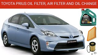 Toyota Prius 1.8 Hybrid Service || Oil Filter, Air Filter and Oil Change || Toyota Cars Servicing
