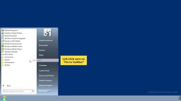 How to pin a program to the Taskbar in Windows 7