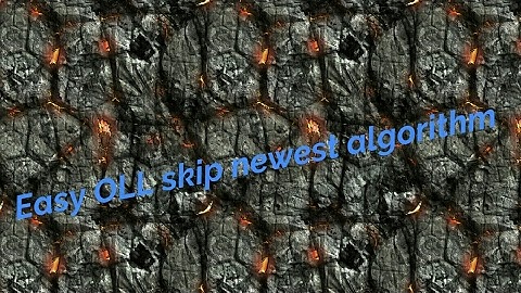 Really easy OLL skip newest algorithm