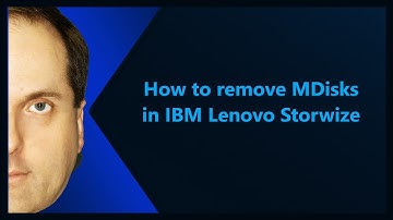 How to remove MDisks in IBM Lenovo Storwize