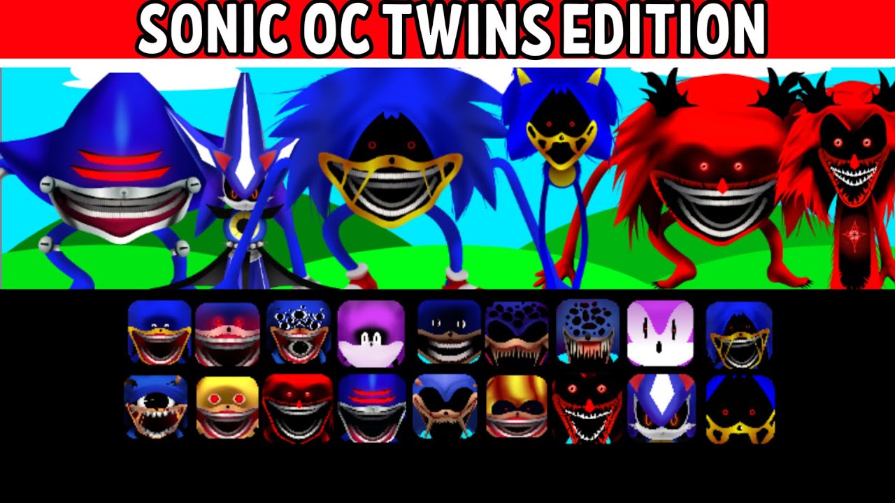Sprunki OC SOnic X Shin Twins ALL PHASE //NEW SPRUNKI OC VIDEO!!!!