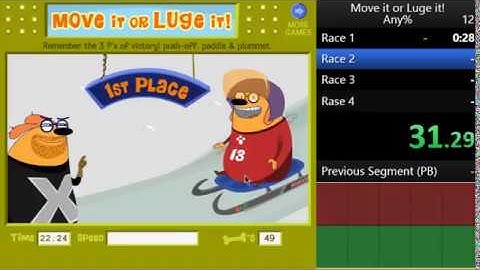 Ruff Ruffman - Move it or Luge it! Speedrun Glitchless%  (Old WR) 3:32.80
