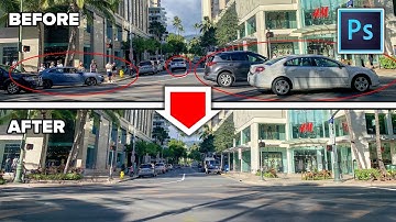 How to REMOVE PEOPLE from a photo in photoshop in a few clicks.