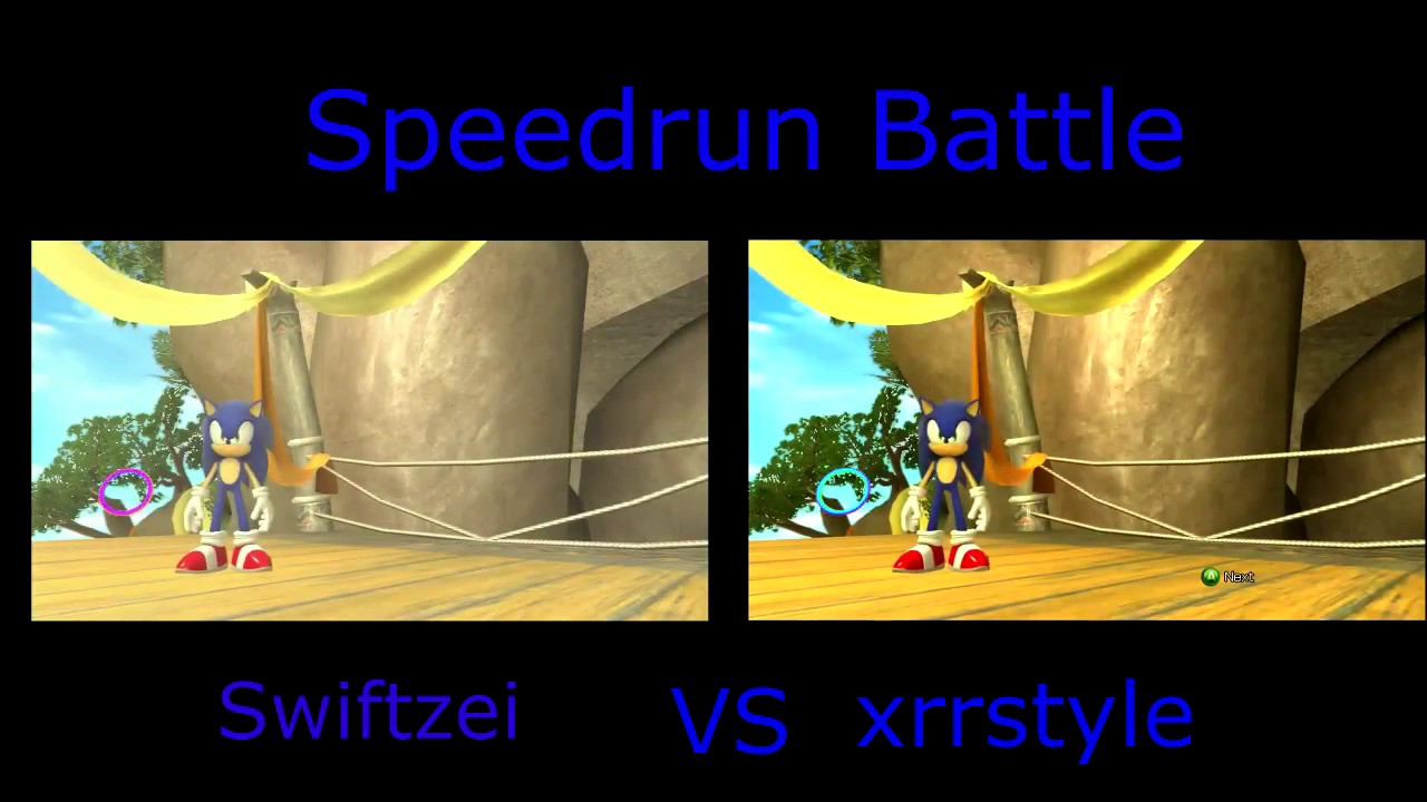 Sonic Unleashed - Speedrun Battle: Swiftzei VS xrrstyle