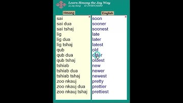 Comparison 3 in Hmong and English #english #hmong #learnhmong #learnenglish