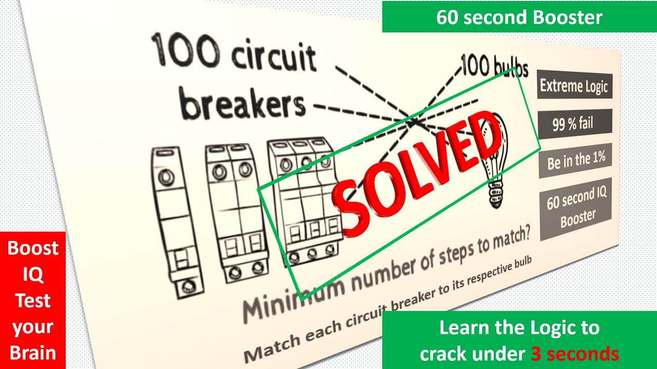 100 circuit breaker riddle | The Solution | How to develop extreme ...